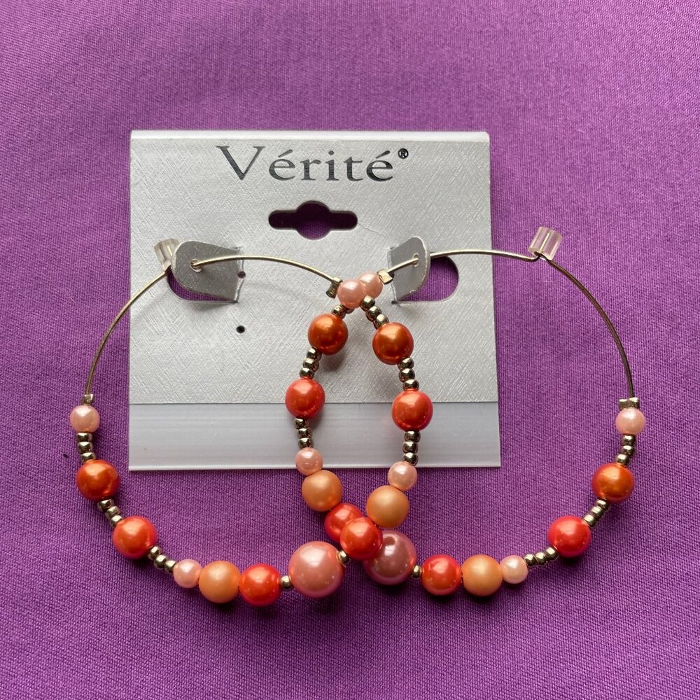 Bundle 3 pairs of Earrings for $12. Verite Hoop Earrings with Beads